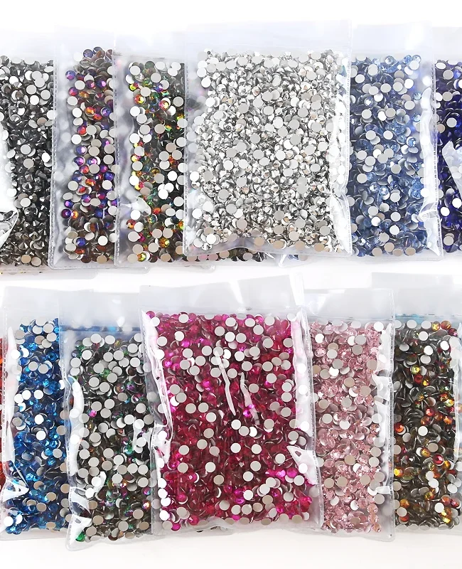 Wholesale Rhinestones 1440pcs Mix Size Flat Back Glue-On