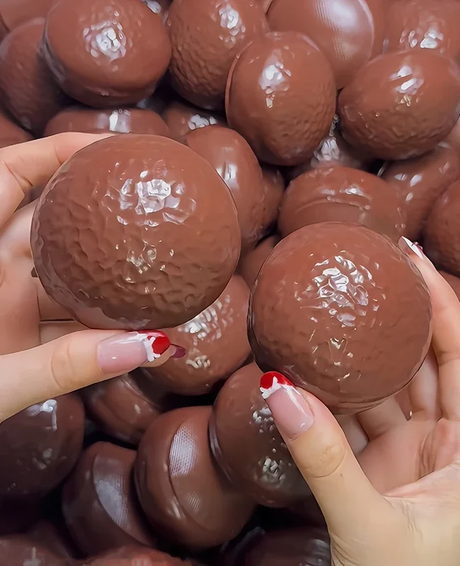 Crunchy Squishy Chocolate Pie Stress Ball Homemade Soft Squeeze Fidget Toy ASMR Sensory Anti-Stress Toy Festival Gift for Adult